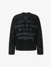 Langarmshirt mit Slogan und Waffelmuster