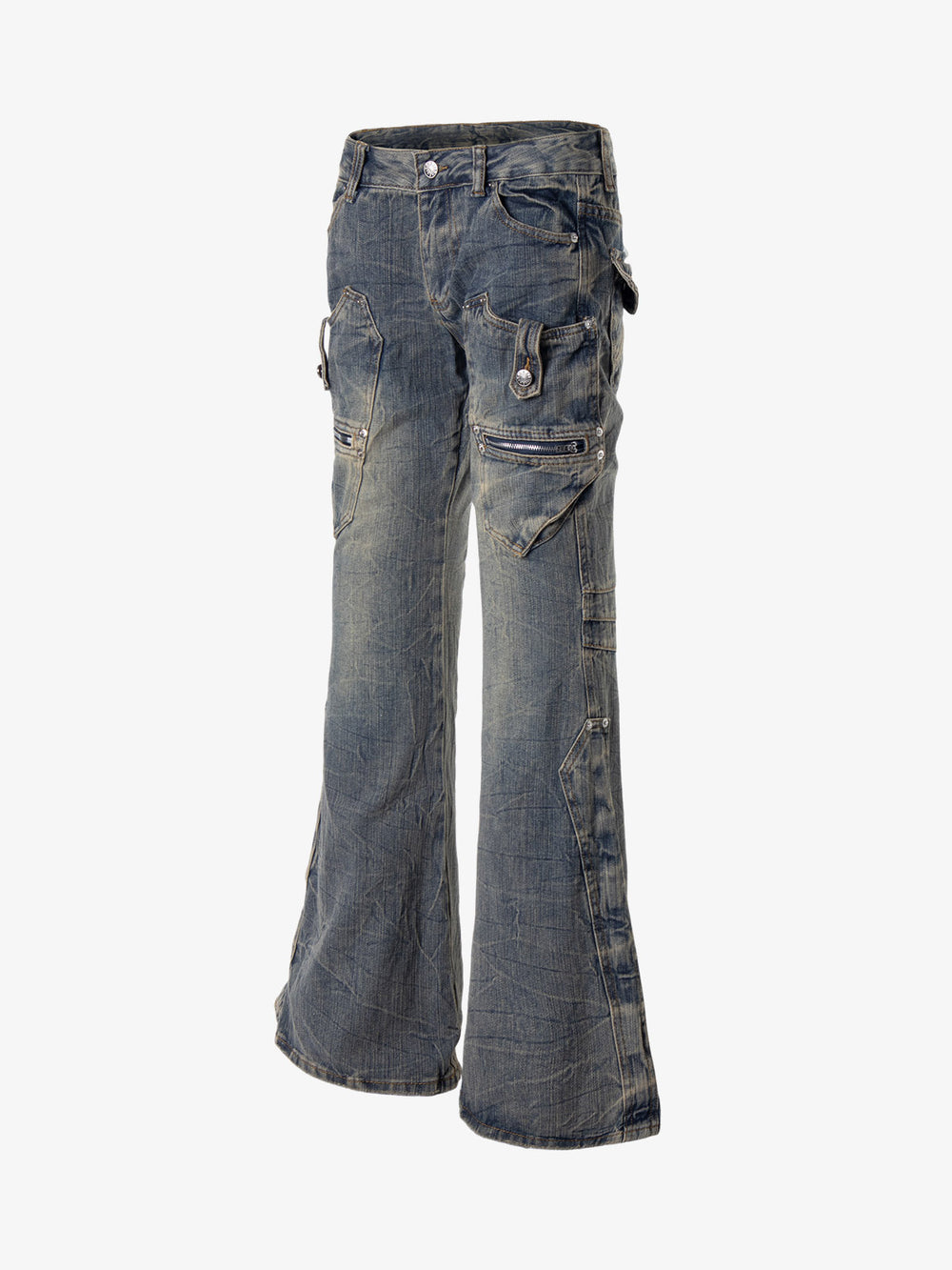 Stud Low-Rise Bootcut Jeans