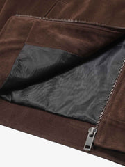 veste Harrington en daim