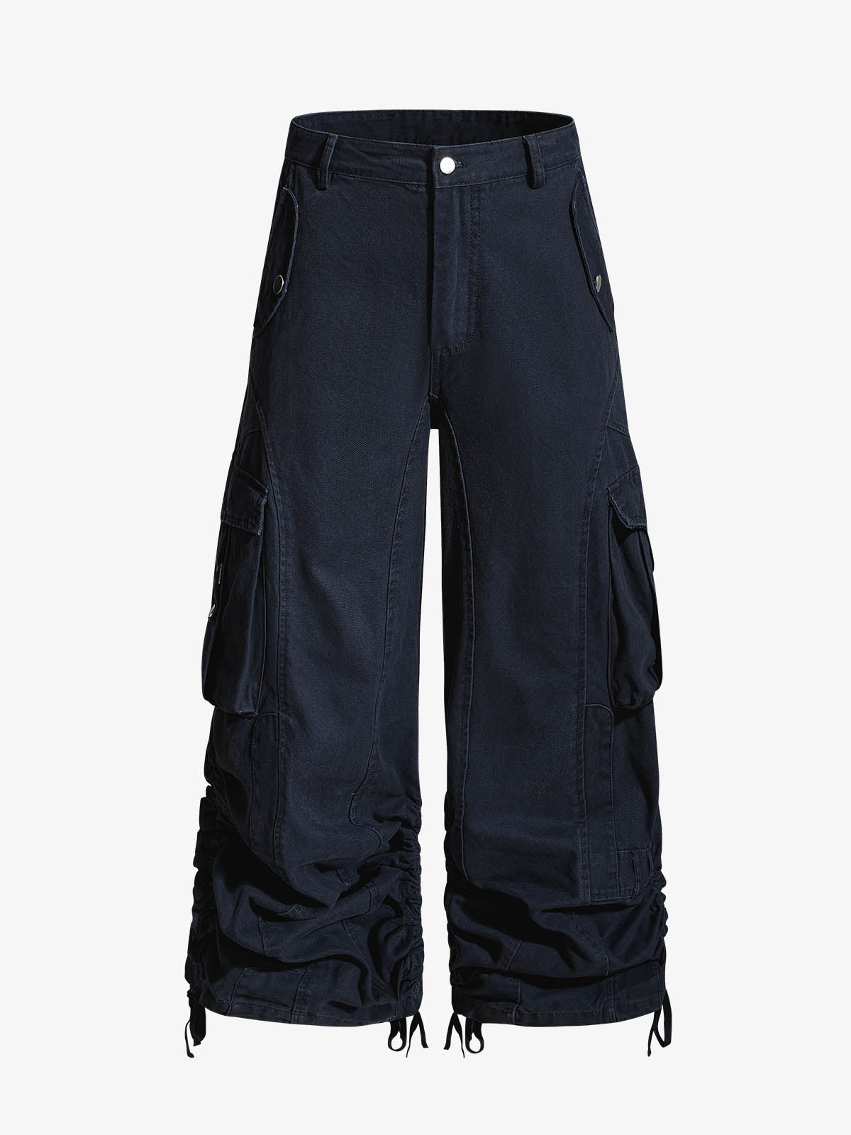 Ruched Cuffs Curved Cargo Pants 