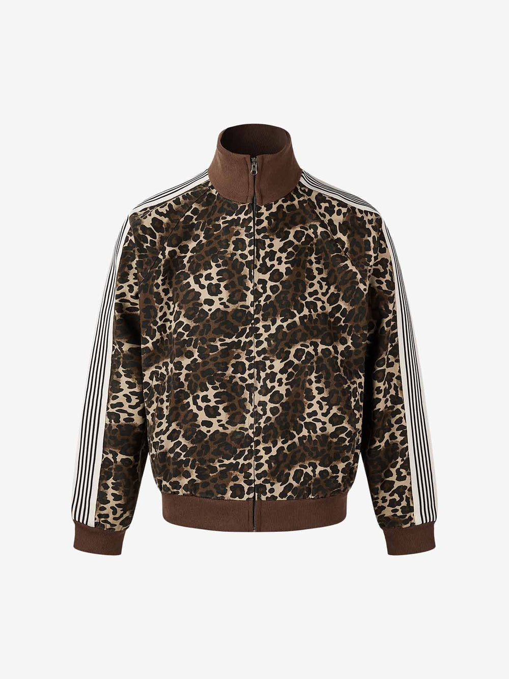 Leopard Pattern Boxy Fit Track Jacket