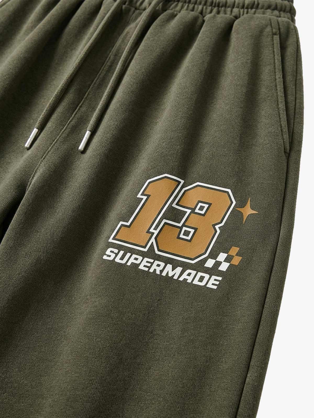 Letter Print Scorpion Terry Embroidered Hoodie & Sweatpants Set