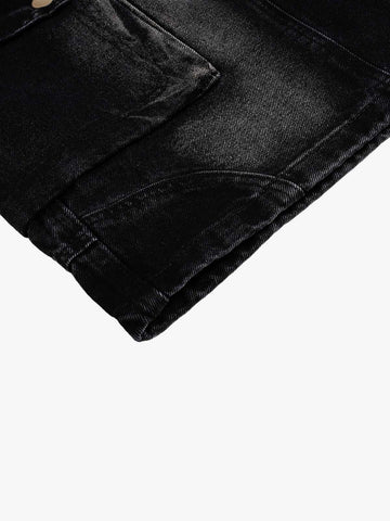 Cargo Multi-Pocket Denim Jorts