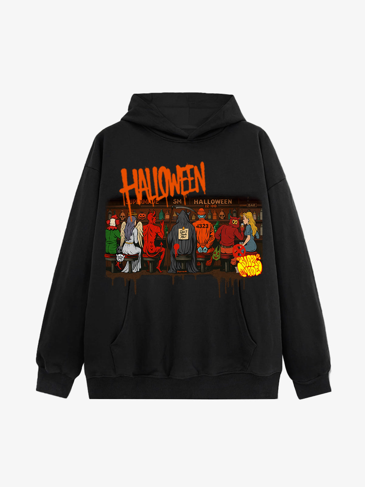 Thesupermade Halloween Pub Carnival Party Hooded Sweatshirt 