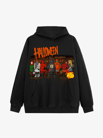 Thesupermade Halloween Pub Carnival Party Hooded Sweatshirt 