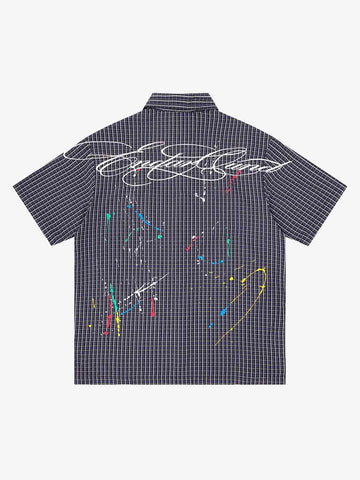 Striped Floral Embroidered Shirt