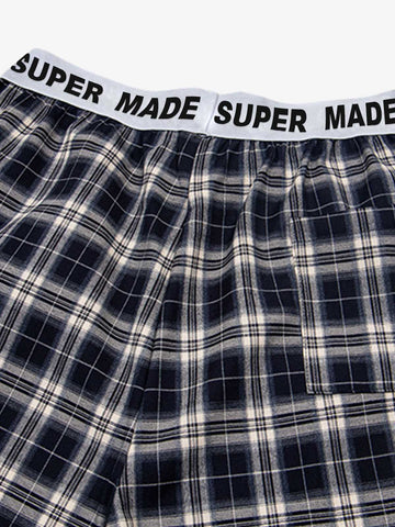 Super Soft Cotton Flannel Pajama Pants – Wide-Leg Plaid Lounge Pants