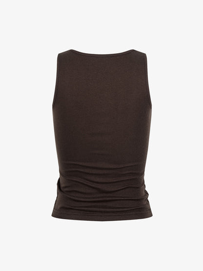Thesupermade Button Detail Slim Tank Top