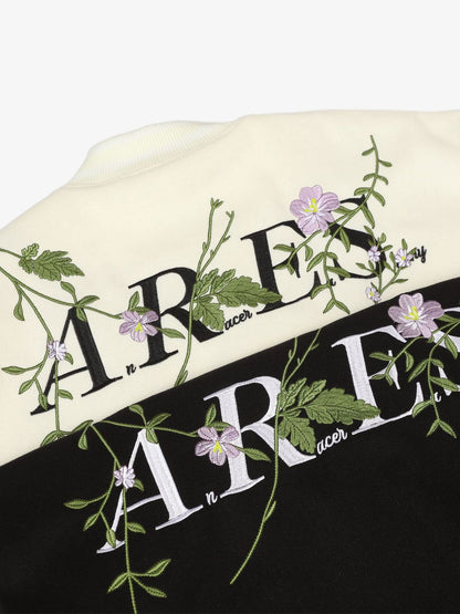 Floral Embroidered Baseball Jacket for Women - Stylish and Versatile Outerwear 