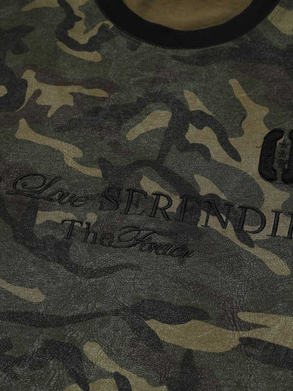 Camouflage Print Layered T-Shirt for Men - Perfect for Casual and Outdoor Wear 
