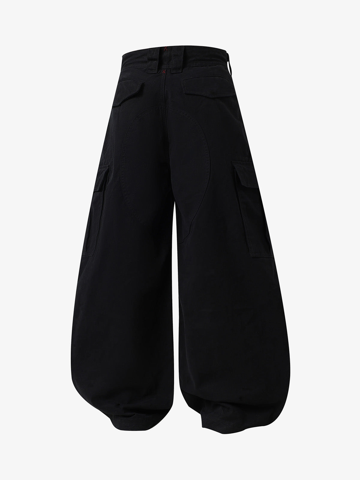Curved-Hem Baggy Cargo Pants 