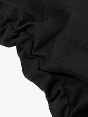 Schwarze, hochgeschnittene Chino-Hose in schmaler Passform