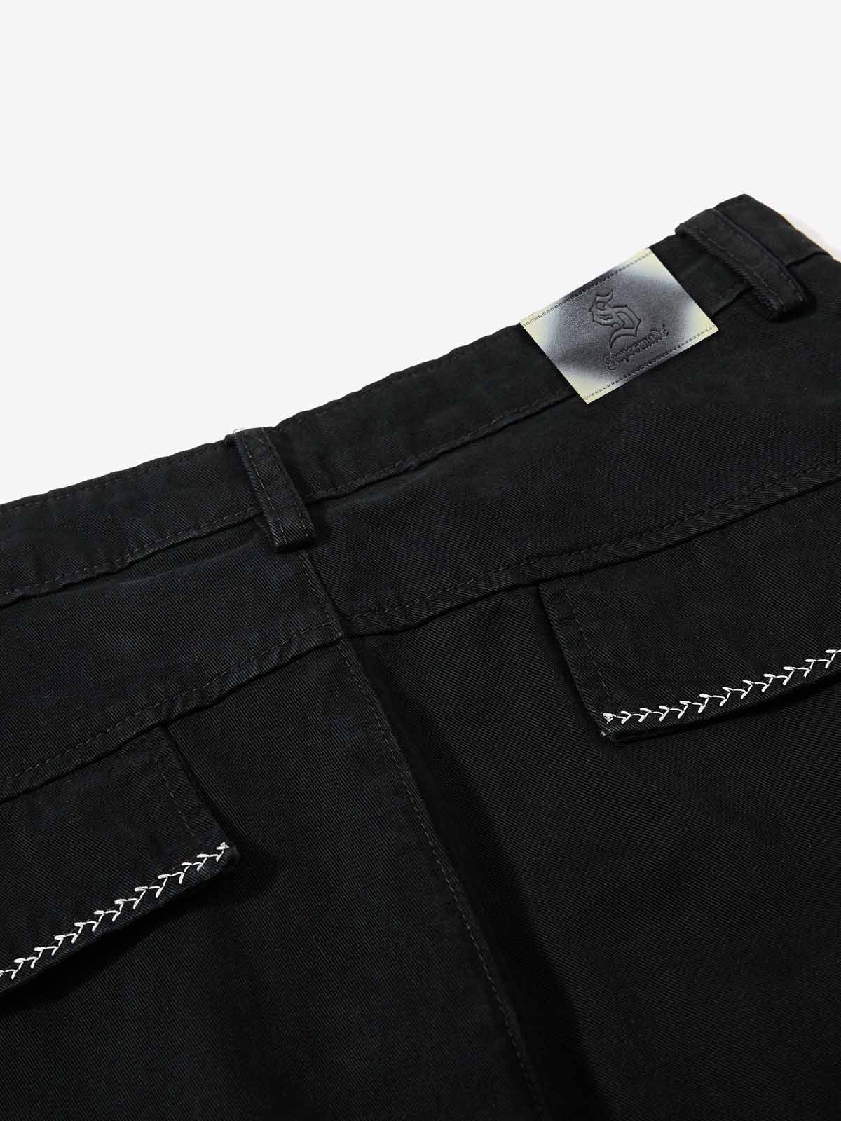 Multi-Pocket Wide-Leg Cargo Pants 