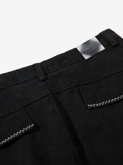 Multi-Pocket Wide-Leg Cargo Pants 