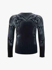 Thorn Graphic Dark Knit Top; Black / M, Black / L, Black / XL