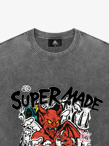 Street Devil Collage Pattern T-shirt 