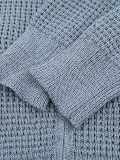 Badge Button Knit Cardigan Sweater