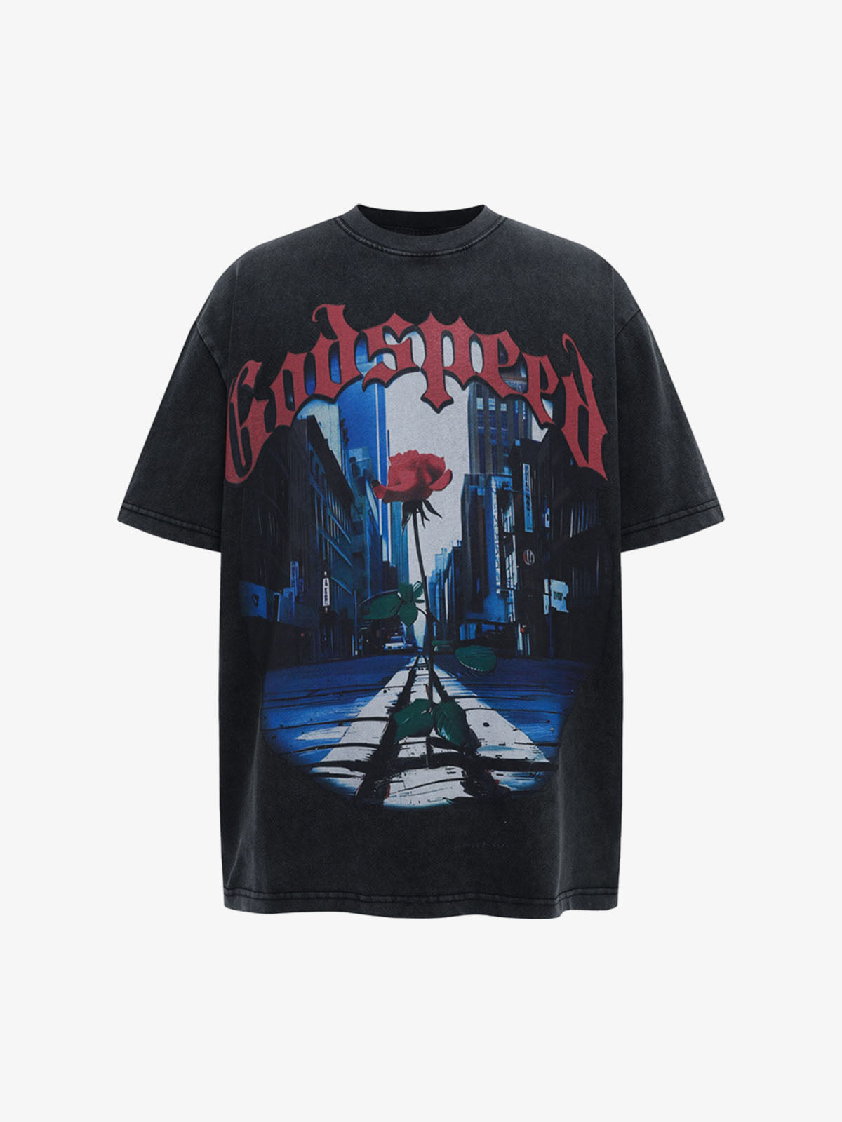 High Street Rose Urban Print T-shirt 