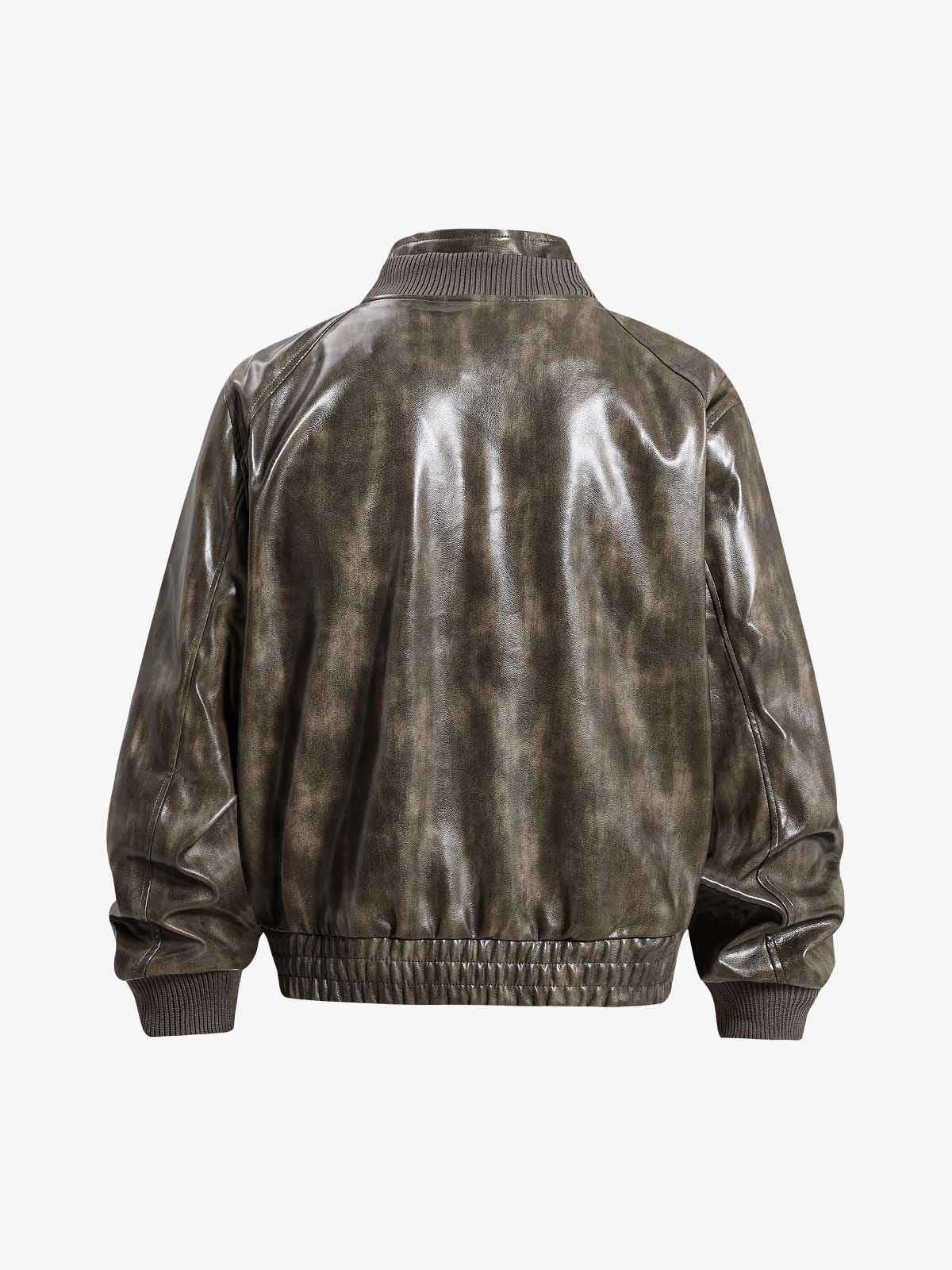 Structured Biker Leather Jacket