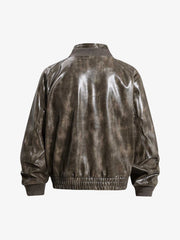 Structured Biker Leather Jacket