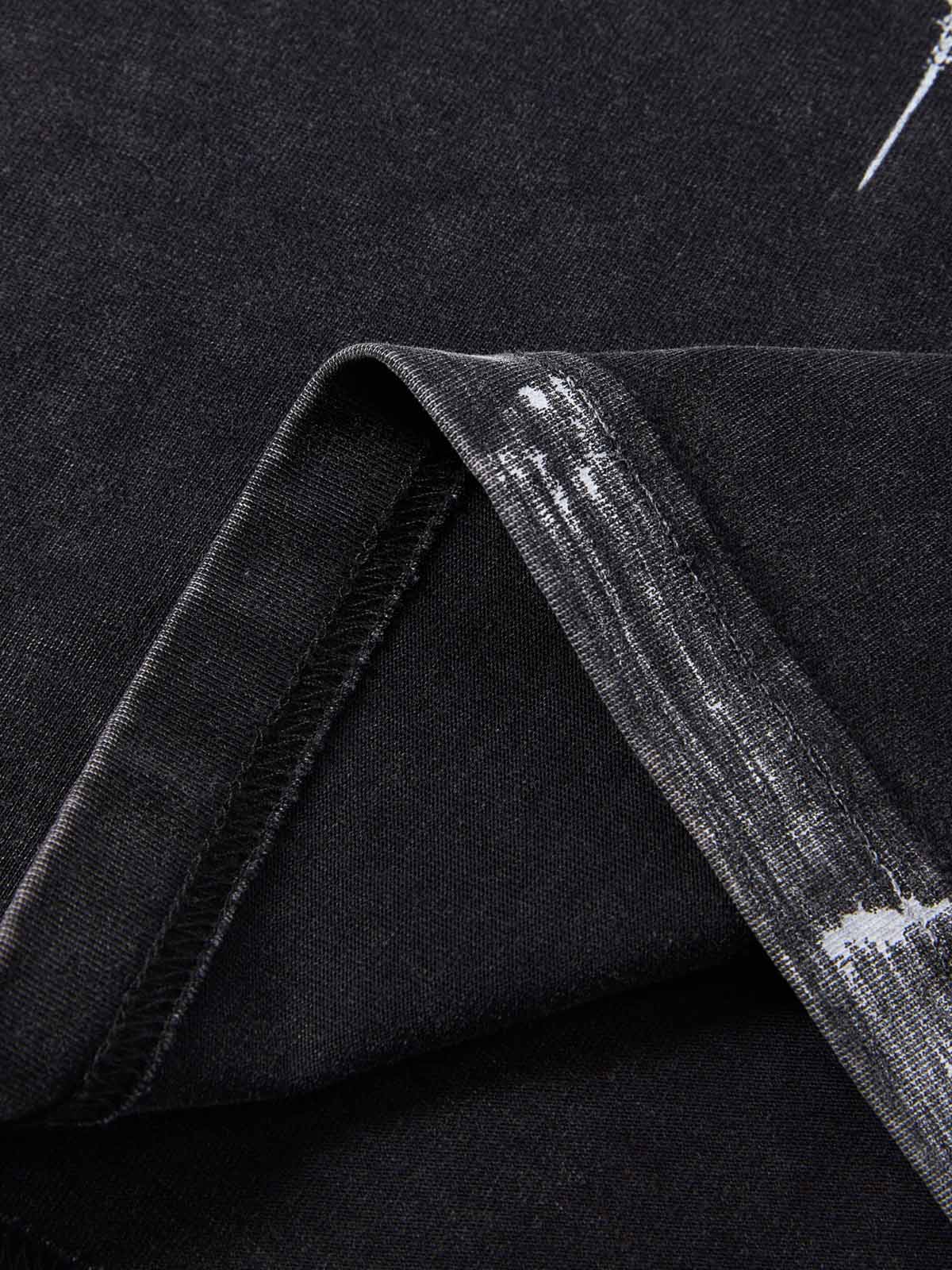 T-shirt à motif squelette vieilli Thesupermade, coupe carrée