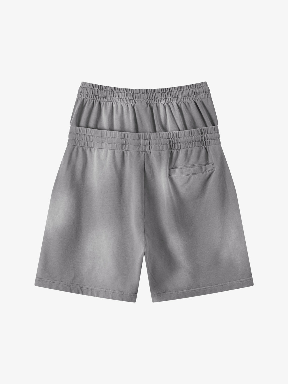 Pantaloncini streetwear Thesupermade con doppio girovita effetto consumato