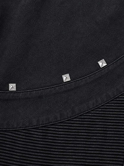 Studded Zip-Detail Bootcut Jeans