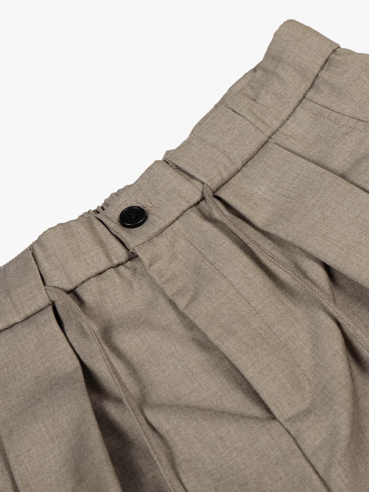 Pleated Drawstring Scimitar Track Pants 