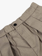 Pleated Drawstring Scimitar Track Pants 