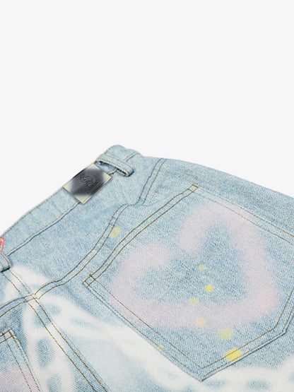 American Vintage Street-Style Graffiti Jeans