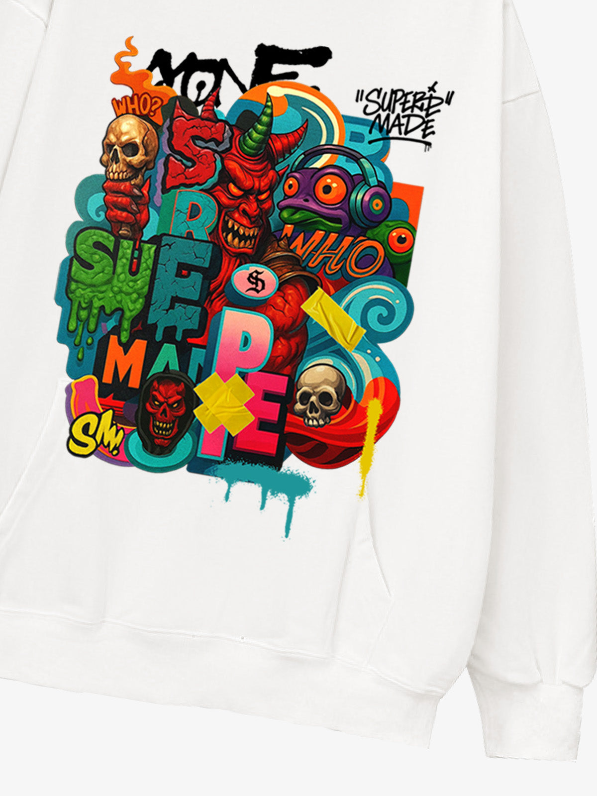 Thesupermade Devil Street Graffiti Carnival Hoodie 