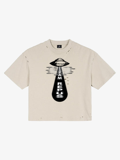 UFO Graphic Crop Tee