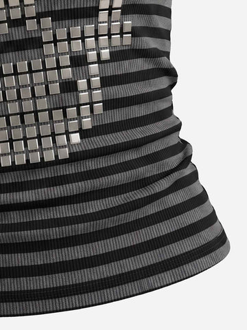Skull Studded Halter Top
