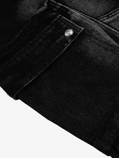 Cargo-Jeansshorts mit mehreren Taschen