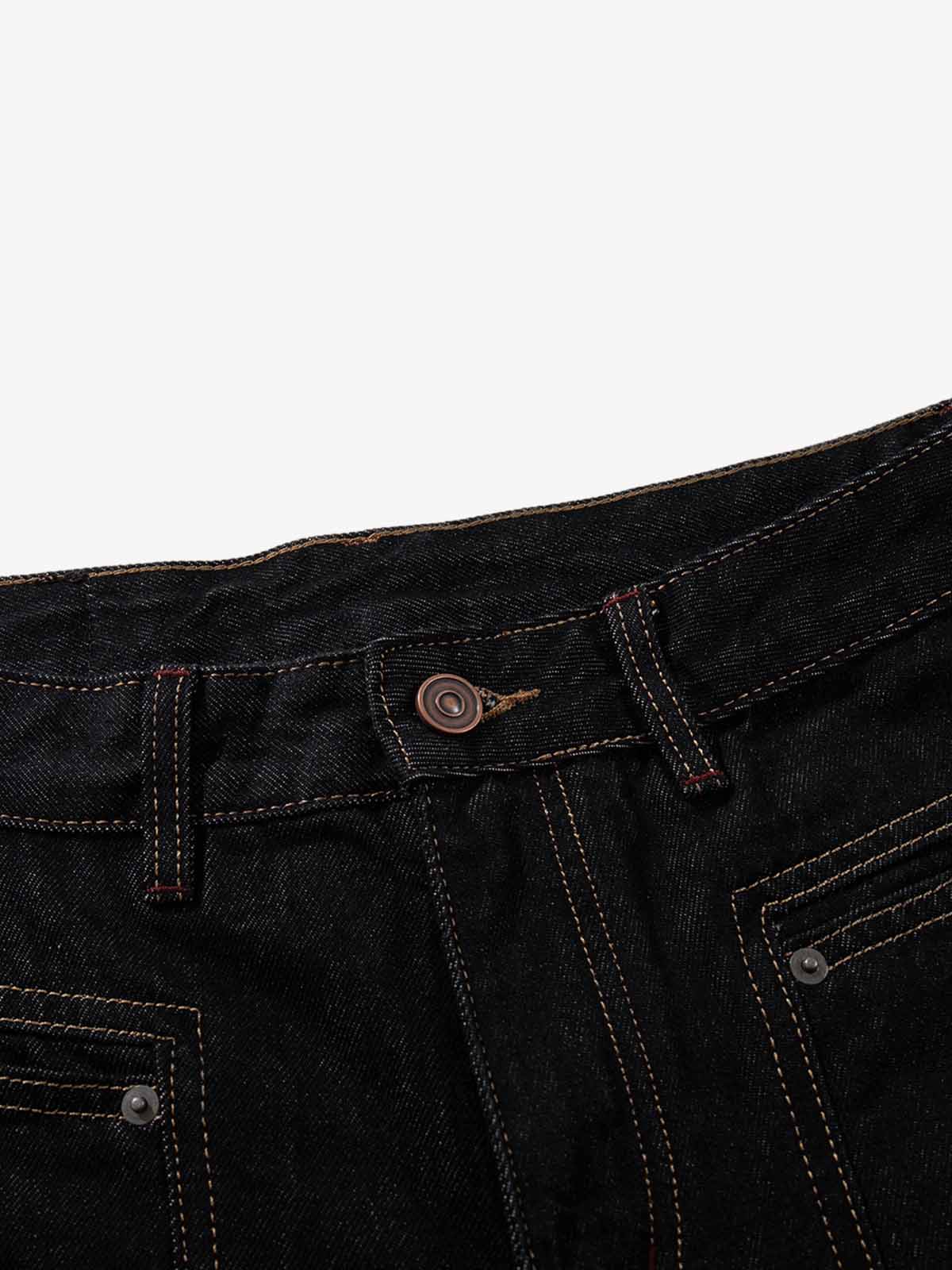 Dark Gothic Graphic Wide-Leg Jeans 