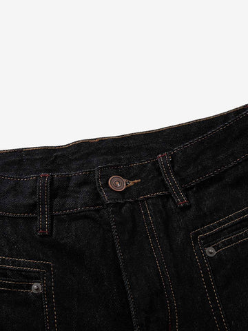 Dark Gothic Graphic Wide-Leg Jeans 