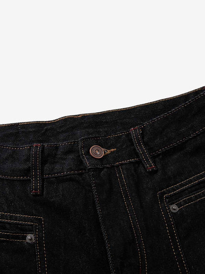 Dark Gothic Graphic Wide-Leg Jeans 