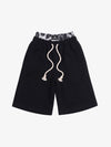Logo Embroidery Double Waist Shorts