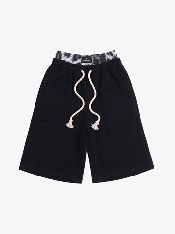 Logo Embroidery Double Waist Shorts