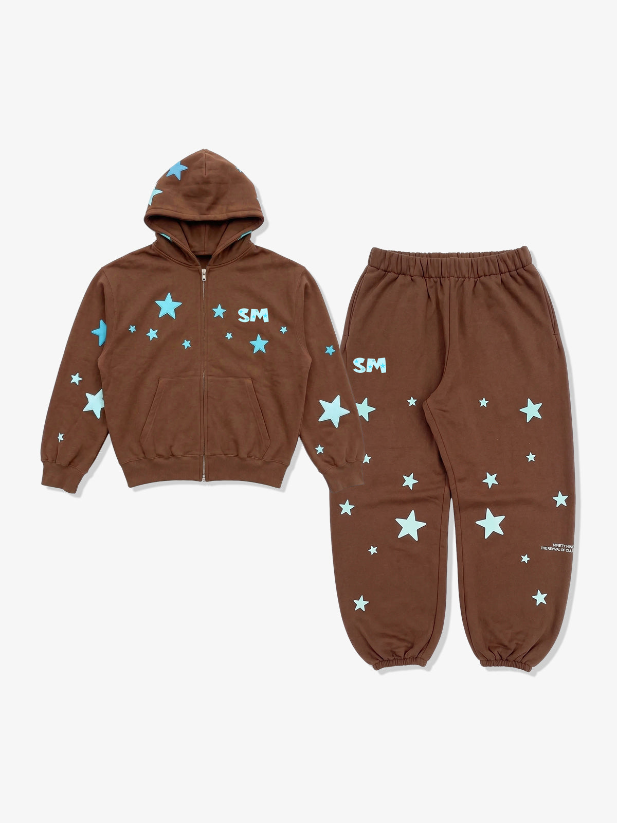 Star Foam Graphic Color Block Sweat Set