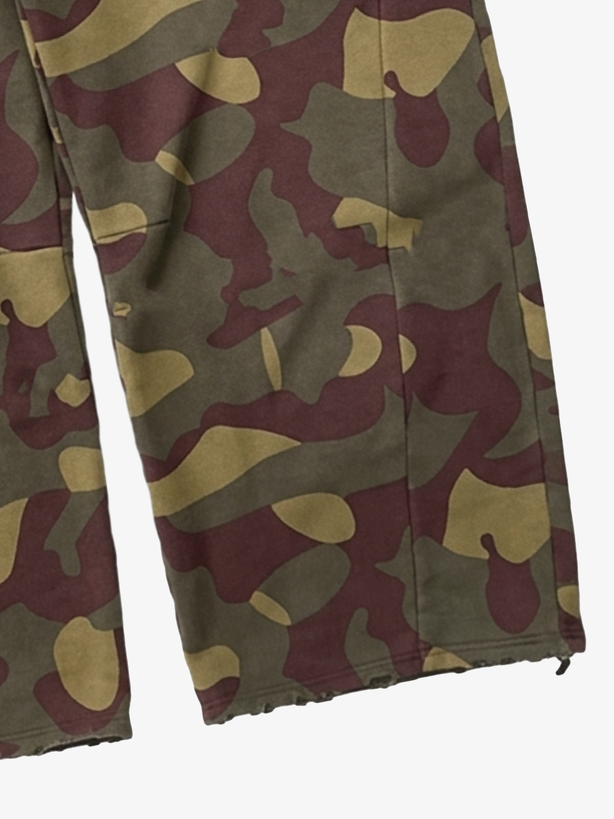 Camo Skull Graphic Zip Hoodie & Wide-Leg Sweatpants Set