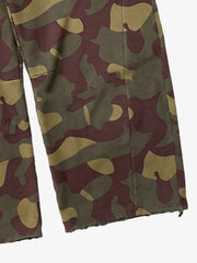 Camo Skull Graphic Zip Hoodie & Wide-Leg Sweatpants Set