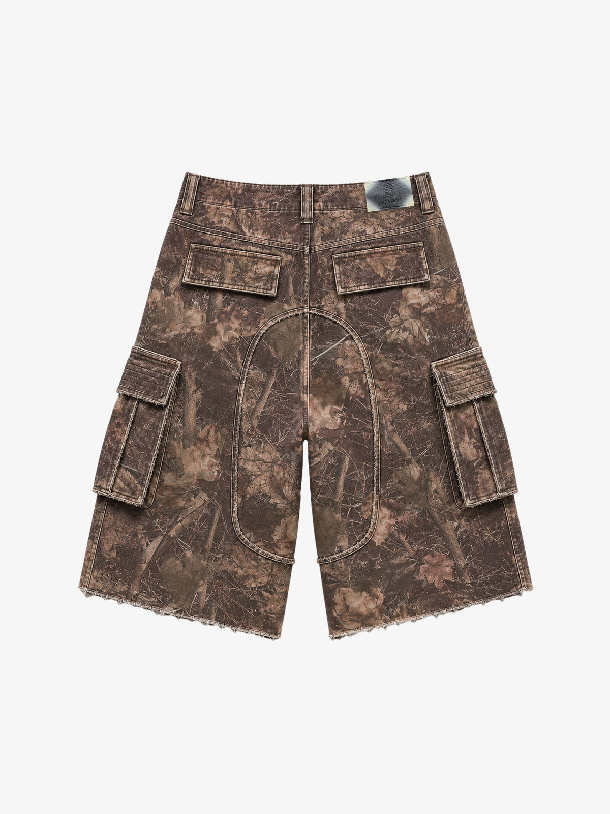 Five-Button Camo Cargo Shorts