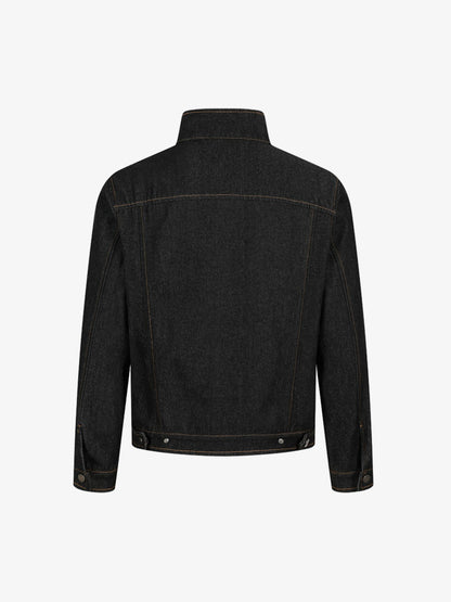 Deconstructed Exposed-Stitch Airplane-Button Jacket