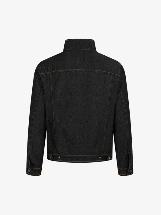 Deconstructed Exposed-Stitch Airplane-Button Jacket