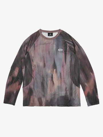 Tie-Dye Patchwork Long Sleeve Tee