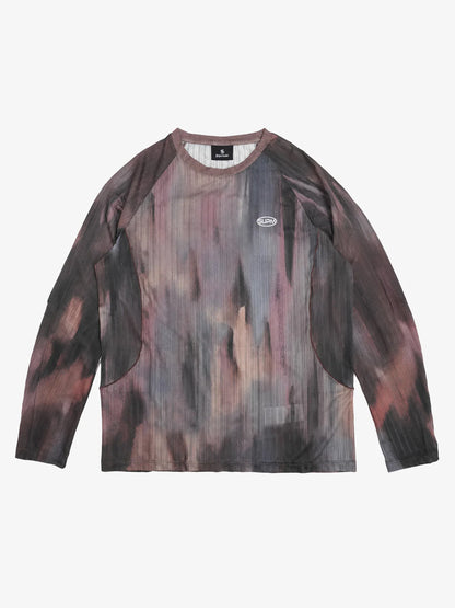 Tie-Dye Patchwork Long Sleeve Tee