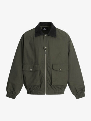 Contrast Collar Pocket Jacket
