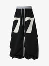 Double-Waisted Ruched Sweatpants 