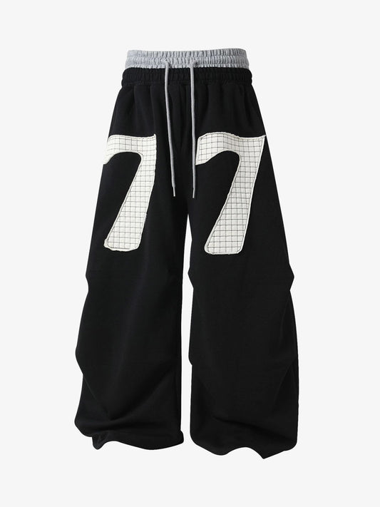 Double-Waisted Ruched Sweatpants 